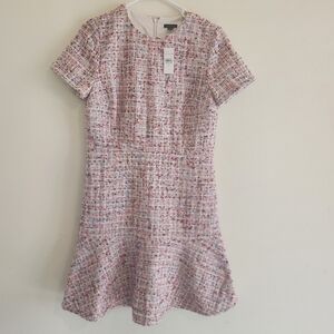 Ann Taylor Multicolor Tweed Dress Barbiecore Legally Blonde